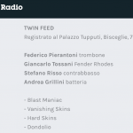 Ascolta Twin Feed a Battiti - Radio3